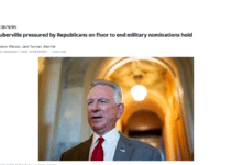 Senate Republicans Clash Over Senator Tuberville’s Hold on Military Promotions